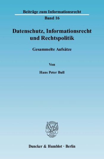 Cover: Datenschutz, Informationsrecht und Rechtspolitik