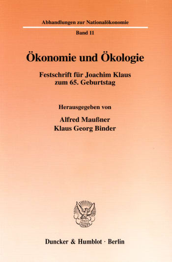 Cover: Ökonomie und Ökologie