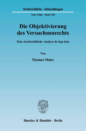 Cover: Die Objektivierung des Versuchsunrechts