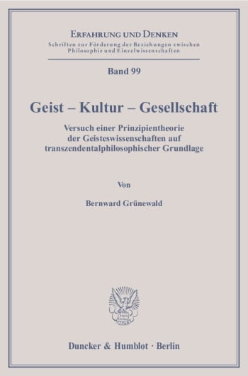 Cover: Geist – Kultur – Gesellschaft