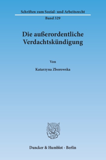 Cover: Die außerordentliche Verdachtskündigung