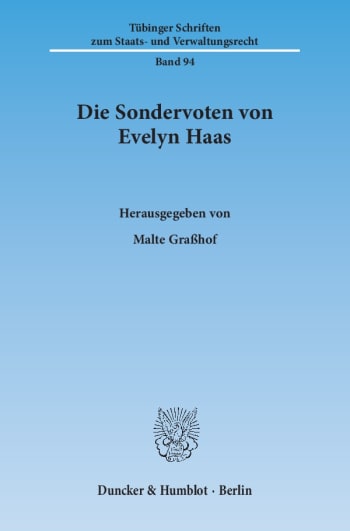 Cover: Die Sondervoten von Evelyn Haas