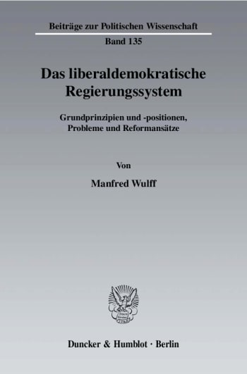 Cover: Das liberaldemokratische Regierungssystem