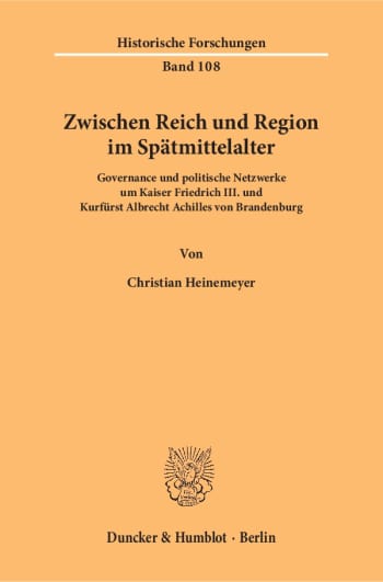 Cover: Zwischen Reich und Region im Spätmittelalter