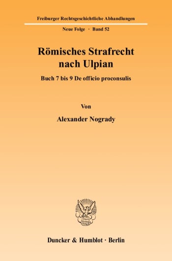 Cover: Römisches Strafrecht nach Ulpian