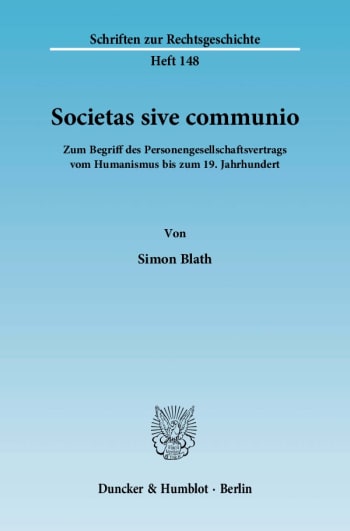 Cover: Societas sive communio