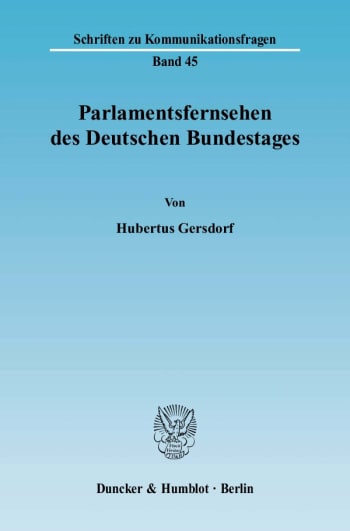 Cover: Parlamentsfernsehen des Deutschen Bundestages