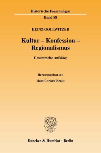 Cover: Kultur - Konfession - Regionalismus