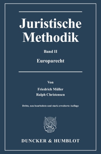 Cover: Juristische Methodik