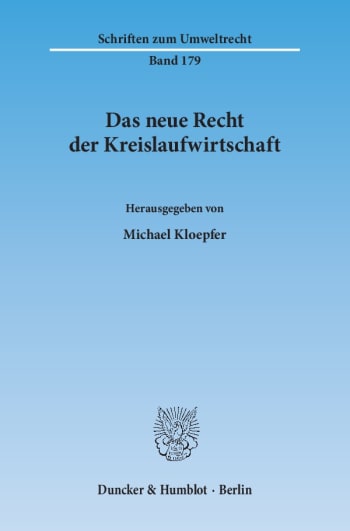 Cover: Das neue Recht der Kreislaufwirtschaft