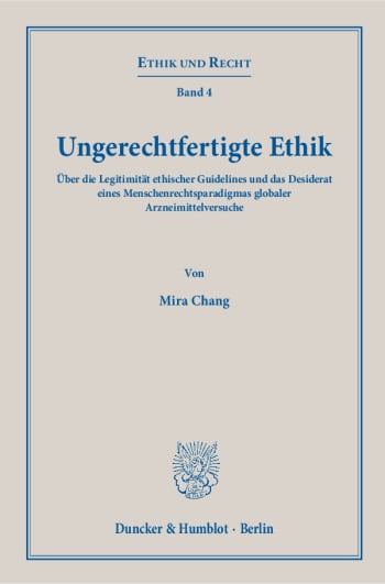 Cover: Ungerechtfertigte Ethik