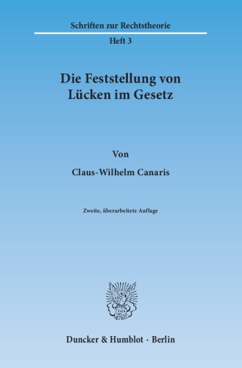 Cover: Die Feststellung von Lücken im Gesetz