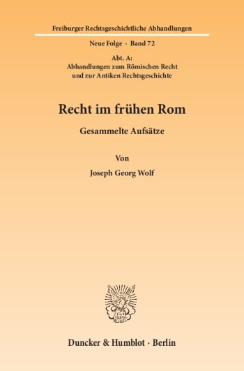 Cover: Recht im frühen Rom