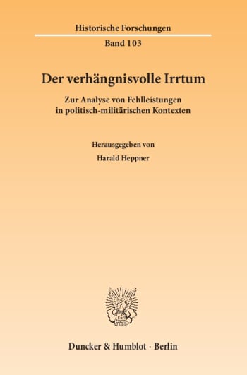 Cover: Der verhängnisvolle Irrtum