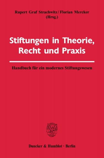 Cover: Stiftungen in Theorie, Recht und Praxis