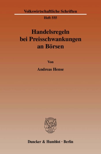 Cover: Handelsregeln bei Preisschwankungen an Börsen