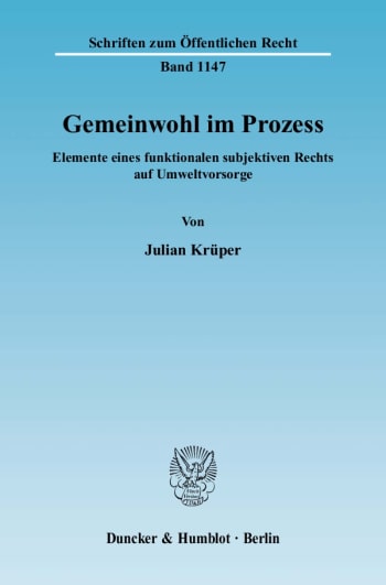 Cover: Gemeinwohl im Prozess