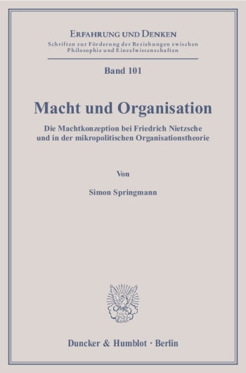 Cover: Macht und Organisation