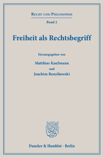 Cover: Freiheit als Rechtsbegriff