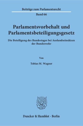 Cover: Parlamentsvorbehalt und Parlamentsbeteiligungsgesetz