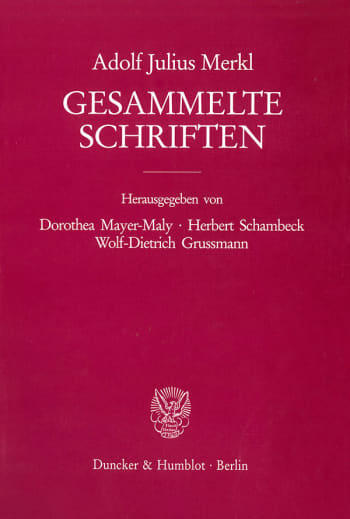 Cover: Gesammelte Schriften