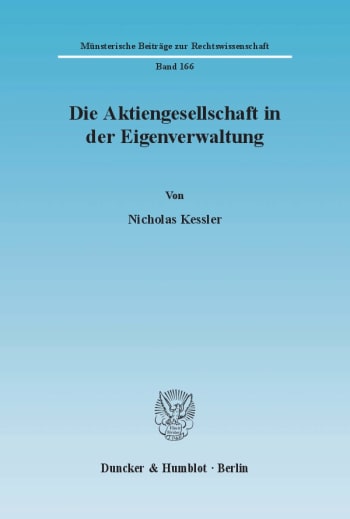 Cover: Die Aktiengesellschaft in der Eigenverwaltung