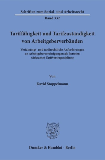 Cover: Tariffähigkeit und Tarifzuständigkeit von Arbeitgeberverbänden