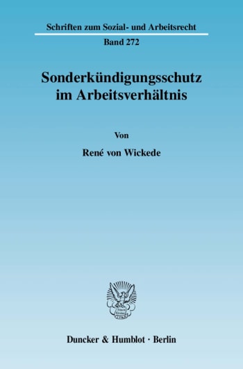 Cover: Sonderkündigungsschutz im Arbeitsverhältnis