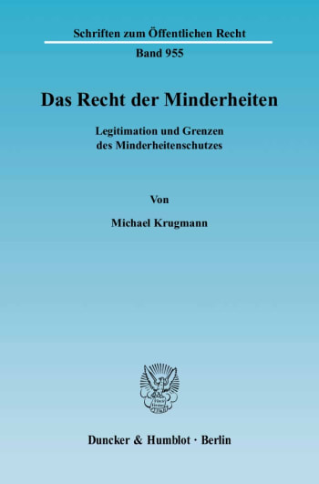 Cover: Das Recht der Minderheiten