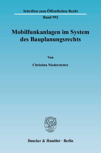 Cover: Mobilfunkanlagen im System des Bauplanungsrechts