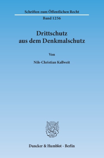 Cover: Drittschutz aus dem Denkmalschutz