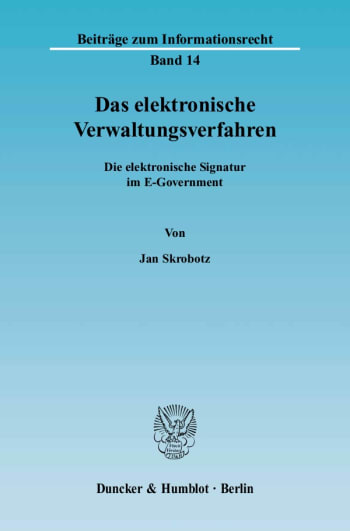 Cover: Das elektronische Verwaltungsverfahren