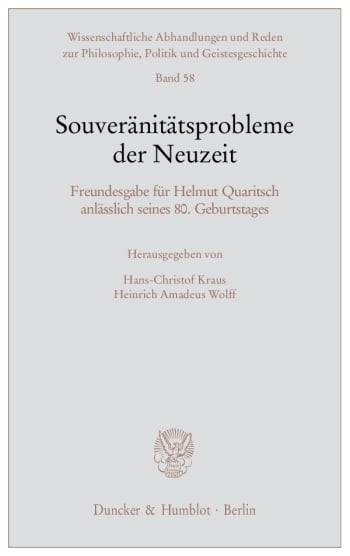 Cover: Souveränitätsprobleme der Neuzeit