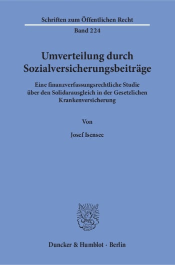 Cover: Umverteilung durch Sozialversicherungsbeiträge