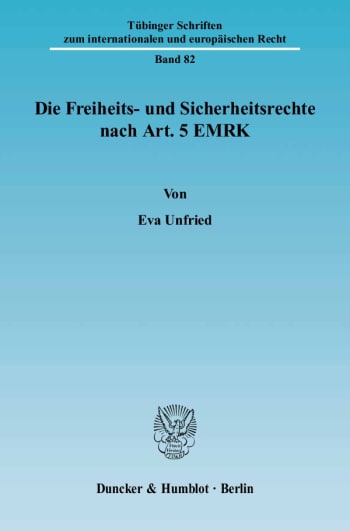 Cover: Die Freiheits- und Sicherheitsrechte nach Art. 5 EMRK