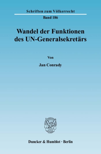 Cover: Wandel der Funktionen des UN-Generalsekretärs