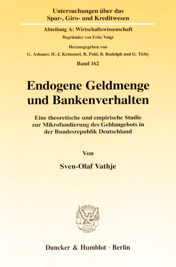 Cover: Endogene Geldmenge und Bankenverhalten