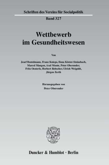 Cover: Wettbewerb im Gesundheitswesen