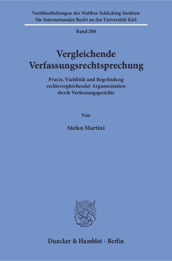 Cover: Vergleichende Verfassungsrechtsprechung