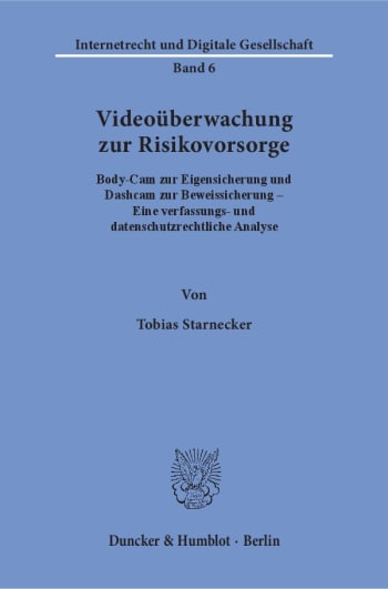 Cover: Videoüberwachung zur Risikovorsorge