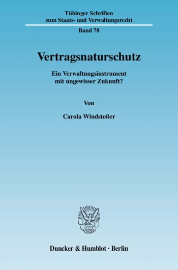 Cover: Vertragsnaturschutz