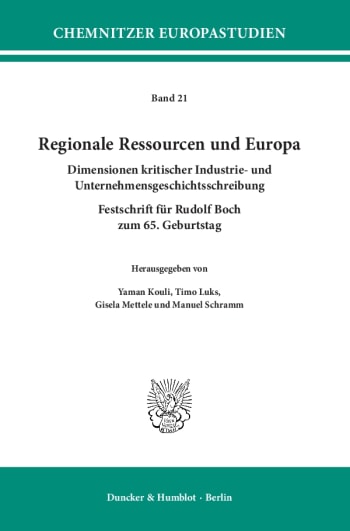 Cover: Regionale Ressourcen und Europa