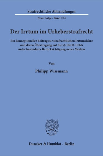 Cover: Der Irrtum im Urheberstrafrecht