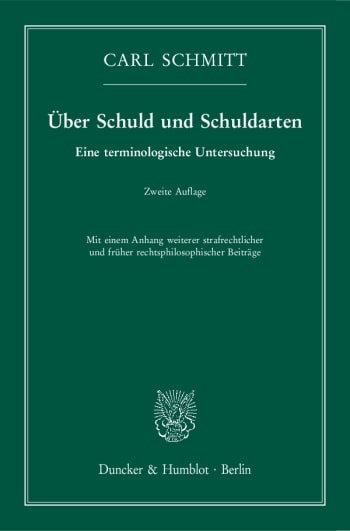 Cover: Über Schuld und Schuldarten