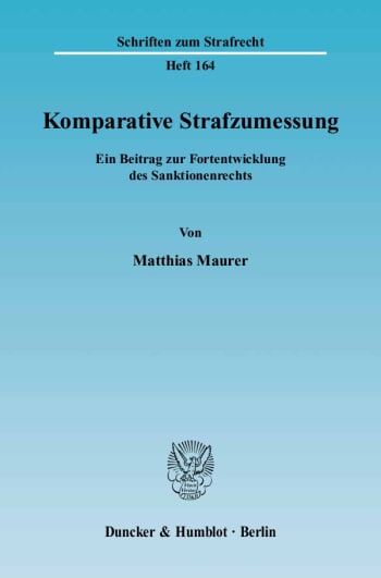 Cover: Komparative Strafzumessung