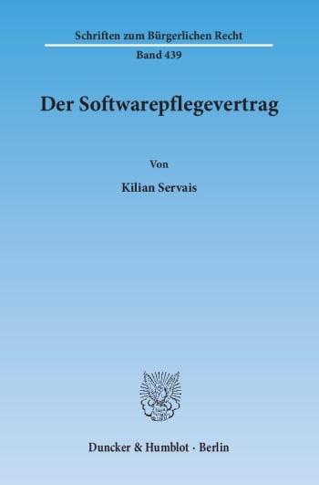 Cover: Der Softwarepflegevertrag