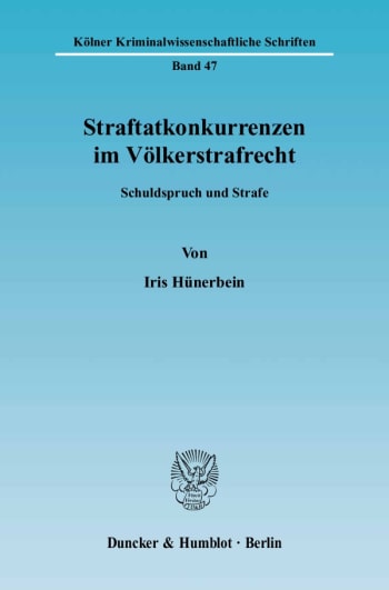 Cover: Straftatkonkurrenzen im Völkerstrafrecht