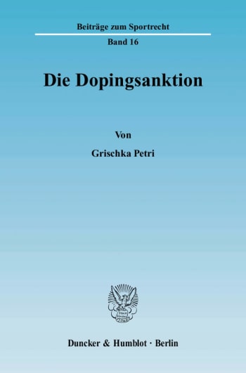 Cover: Die Dopingsanktion