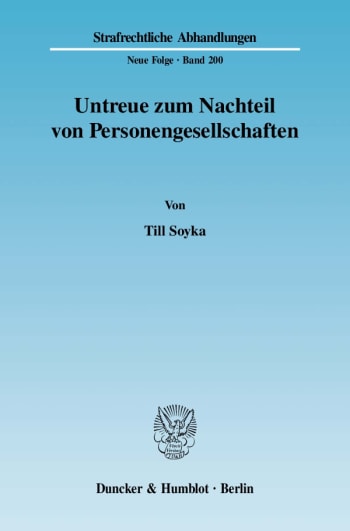 Cover: Untreue zum Nachteil von Personengesellschaften