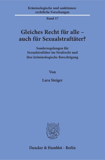 Cover: Gleiches Recht für alle – auch für Sexualstraftäter?